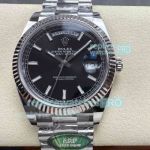 ARF Super Replica Rolex President 3255 Day-Date II Watch Black Dial 40mm 